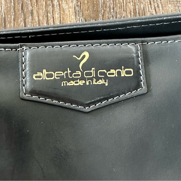 ALBERTA Di CANIO Grey Leather Tote Bag - Picture 7 of 9